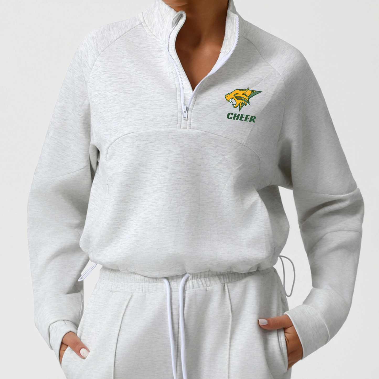BLHS Cheer Half-Zip Adjustable-Hem Hoodie