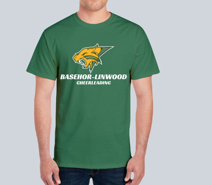 Green Basehor-Linwood Cheerleading T-Shirt
