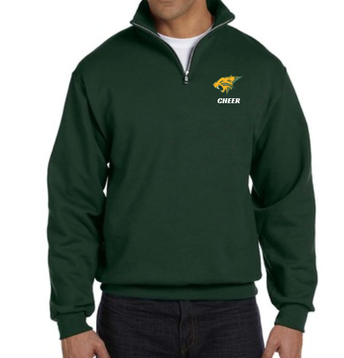 Green quarter zip